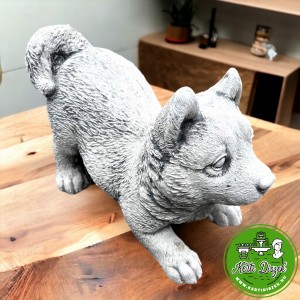 Husky szobor k&ouml;ly&ouml;k kutya