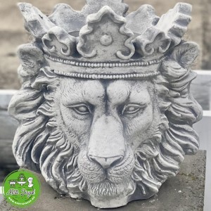 Oroszlánfejes dekoratív kő kaspó